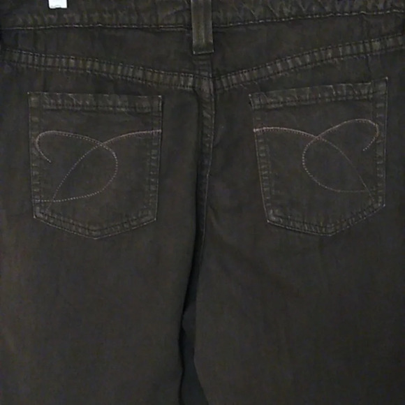 CHICO'S BROWN HIGH RISE STRAIGHT FLAT FRONT, BACK POCKETS COTTON DENIM JEANS - Picture 3 of 10